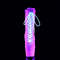 Чоботи Pleaser Adore-1040-IG *7 дюймів на підборах, 2 3/4 дюйма на шнурівці з голографічним блискітками, збоку блискавка, ніжно-рожеві