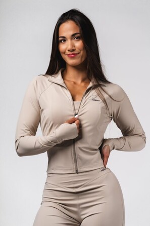 Олімпійка Deni x NEBBIA Fitness Zip Tracktop Cream 314