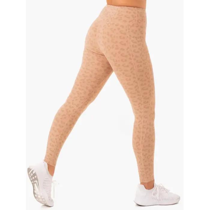 Леггинсы Ryderwear Ultra High Waisted Full Length Leggings - Tan Leopard