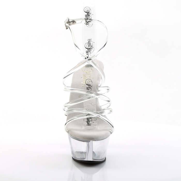 Босоножки Kiss-206 *6 дюймов, каблук-шпилька, босоножкии P/F, прозрачные
