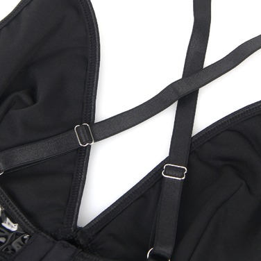 Платье с чокером, глянцевое Star Night Wet Look с имитацией винила, черное, L