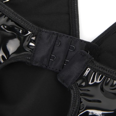 Платье с чокером, глянцевое Star Night Wet Look с имитацией винила, черное, M