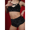 Sparkle Lurex Set — Блискучий Комплект із Велюровим Топом і Шортами для Танців та Сцени - чорний у лінії
