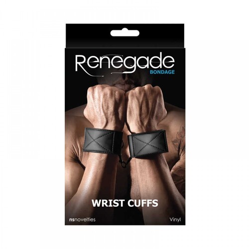 Наручники на запястья, черные RENEGADE BONDAGE WRIST CUFFS BLACK