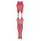 Бодистокинг с открытым доступом с узором Obsessive N122 красный, S/M/L