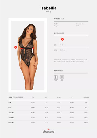 Боді Obsessive Isabellia body L/XL