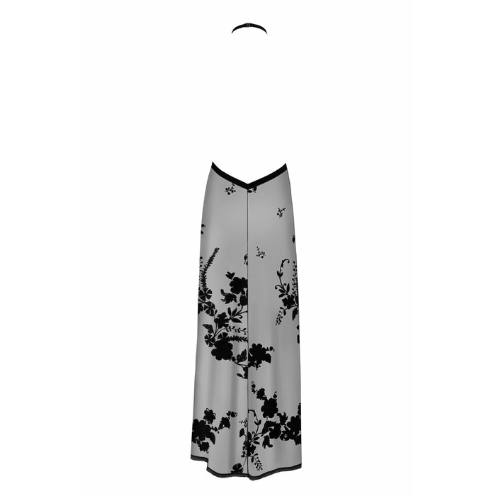 Платье длинное Divinity F312 Noir Handmade, с глубоким декольте, черное, размер M