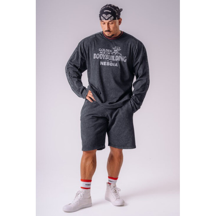 Лонгслів чоловічий NEBBIA x Olympia Long Sleeve T-Shirt Black 952
