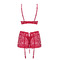 Комплект Obsessive Lividia 3 pcs set red S/M