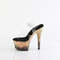 Босоніжки Pleaser Adore-708SS *7 дюймів на підборах, 2 3/4 дюйма з ремінцем на щиколотці, прозорі/рум'яні