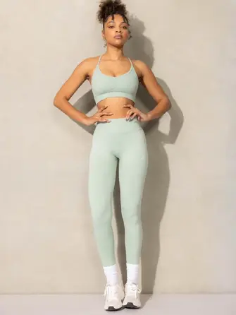 Леггинсы Ryderwear Stonewash Scrunch Seamless Leggings - Mint Stonewash