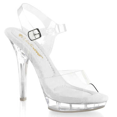 Босоножки Lip-108, каблук 5 дюймов, ремешок на щиколотке шириной 3/4 дюйма, прозрачный/прозрачный