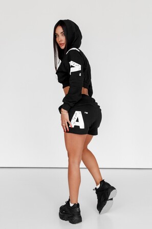 Худые Nebbia Training cropped hoodie Black 619