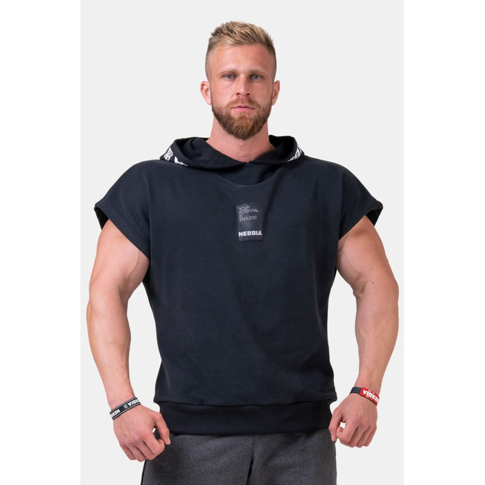 Безрукавка Nebbia NO LIMITS Rag Top with a Hoodie Black 175