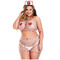 Ігровий костюм Медсестри в дрібну сітку Baci Lingerie 4 предмети, білий, XL
