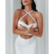 Плаття Fitzona WHITE DRESS WITH NECK DETAIL AND ZIPPER