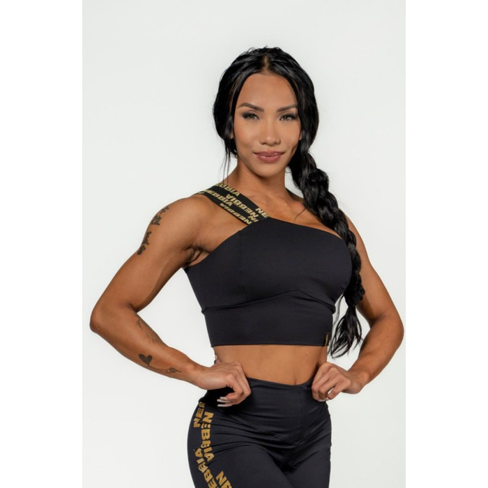 Топ Nebbia Women's High Support Sports Bra INTENSE Asymmetric Gold 841
