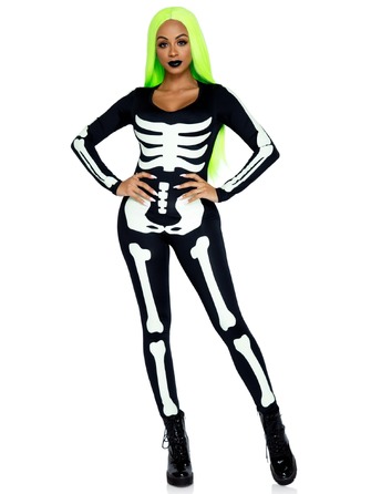 Костюм скелета, светиться в темноте Leg Avenue Womens Skeleton Bodysuit Halloween, размер M