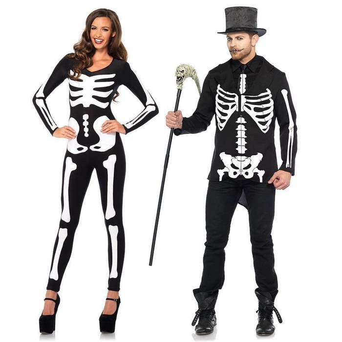 Костюм скелета, світиться у темряві Leg Avenue Womens Skeleton Bodysuit Halloween, розмір S