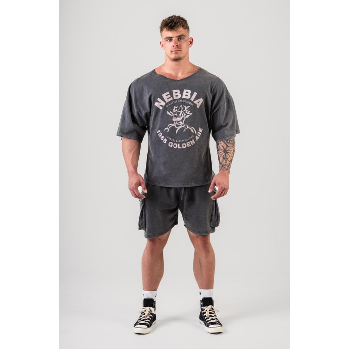 Футболка Nebbia Washed Rag Top GOLDEN AGE Black 788