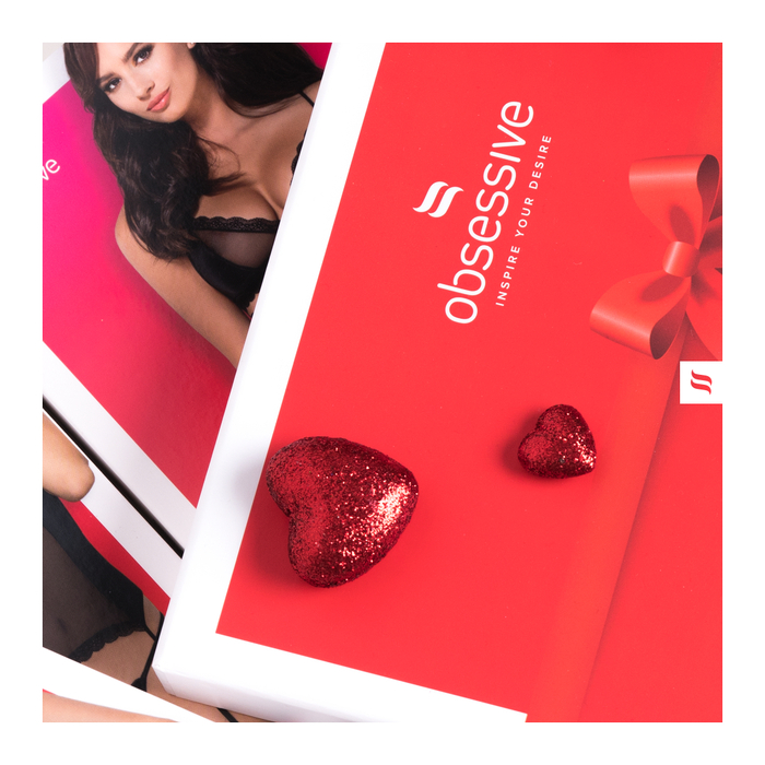 Комплект Obsessive Peonesia 3 предмета S/M