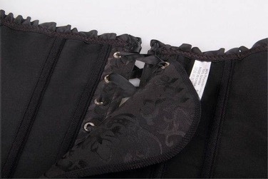 Корсет с цветочным принтом Star Night Corset Top с крючками и шнуровкой, черный, L (без коробки)