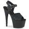 Босоніжки Pleaser Adore-708UL на підборах 7 дюймів, босоніжки з ремінцем на щиколотці 2 3/4 дюйма, чорні, веганська шкіра
