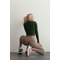 Легінси Nebbia Organic Cotton Ribbed High-Waist Leggings 405 Brown