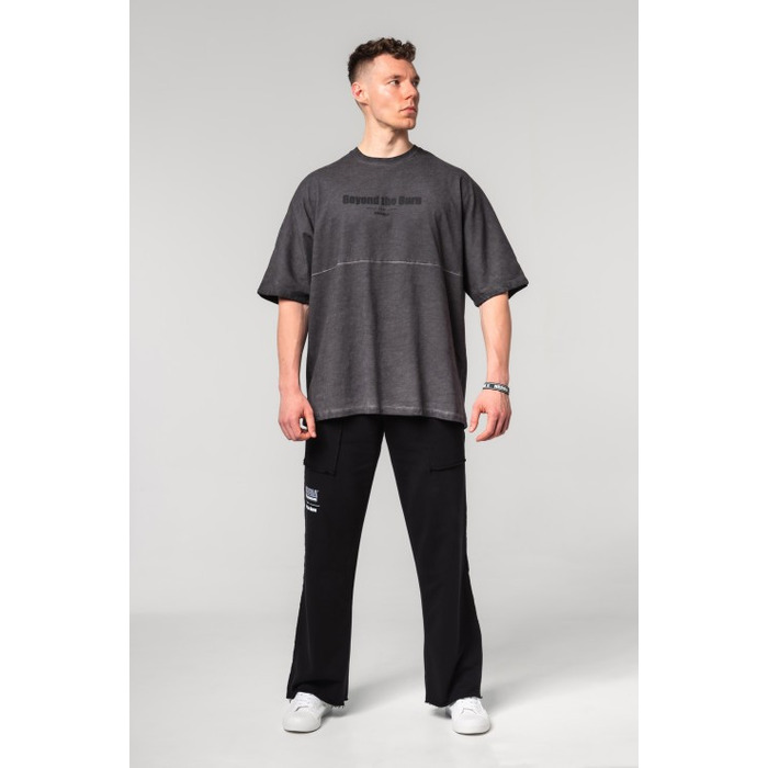 Футболка Nebbia Washed-off Oversized Heavyweight Cotton T-shirt NO SHORTCUTS Black 369