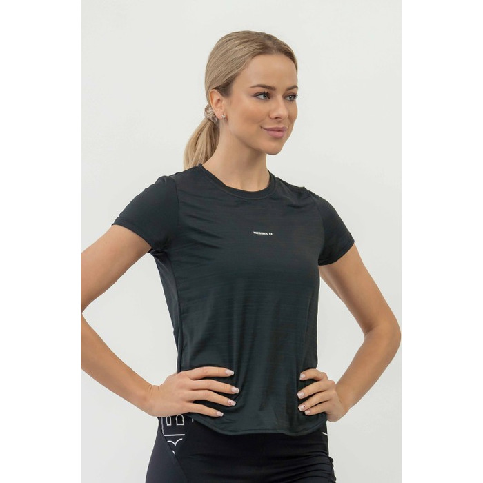 Футболка FIT Activewear T-shirt 'Airy” with Reflective Logo Black 438