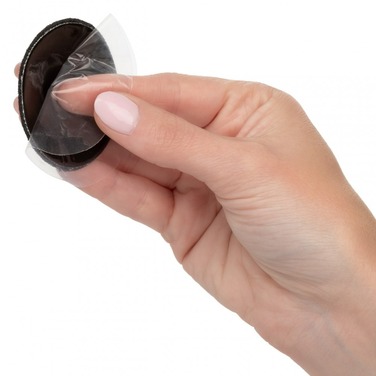 Пестисы на соски со стразами Radiance CalExotics, самоклеящиеся, черные