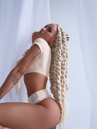 Купальні трусики Fitzona BEIGE SWIMSUIT PANTS WITH WHITE DETAIL