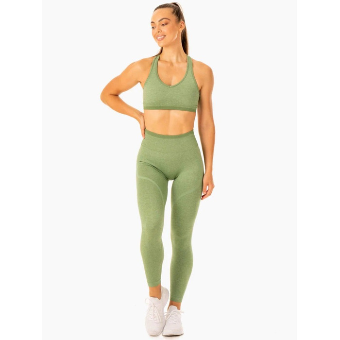 Леггинсы Excel Seamless High Waisted Leggings - Moss Green Marl