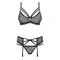 Комплект с поясом для чулок Obsessive 818-SEG-1 S/M