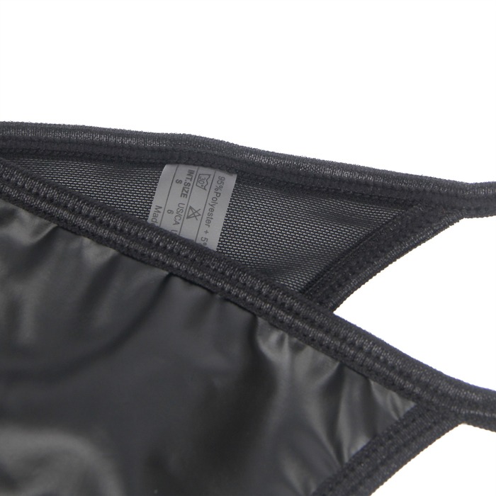 Комплект пояс для панчіх з трусиками StarNight, чорний, S