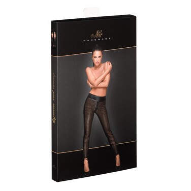 Брюки женские с перфорацией сетка F233 Noir Handmade L