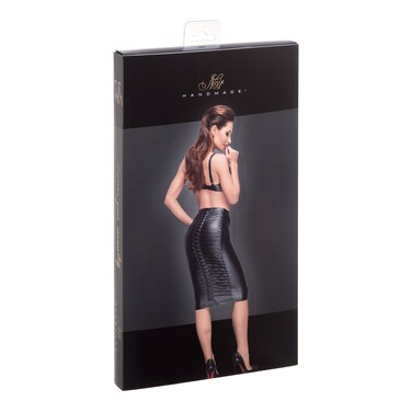 Юбка с декоративными складками F177 Noir Handmade S