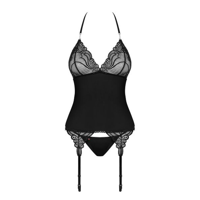 Корсет Obsessive 828-COR-1 corset & thong L/XL