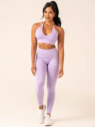 Топ Ryderwear Lift Rib Seamless Halter Sports Bra - Lavender