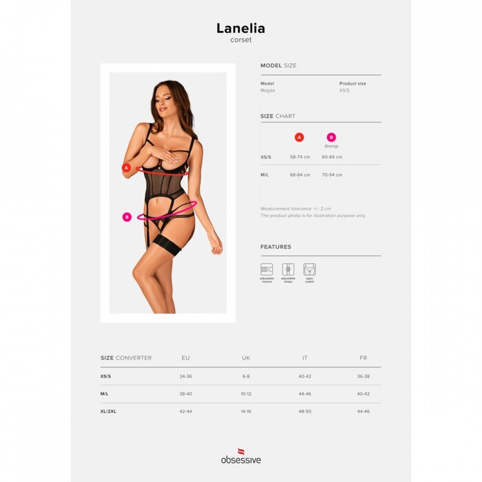 Корсет Obsessive Lanelia gorset M/L