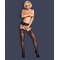 410886 панчохи з поясом S500 Garter stockings Obsessive Чорний S / M / L