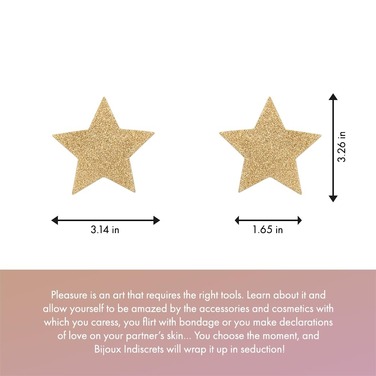 Украшение для грудей Flash Золотая звезда, Bijoux Indiscrets