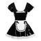 Костюм покоївки Black Level Vinyl Maid's Dress з вінілу, чорно-білий, M