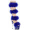 Босоножки Pleaser Adore-728F, каблук 7 дюймов, высота 2 3/4 дюйма, босоножкии из меха марабу, молния сзади, синие