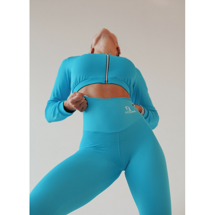 ЛЕГІНСИ BLUE LEGGINGS WIITH DETAIL ON THE BACK