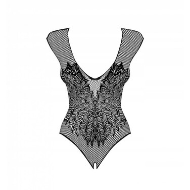 Боді ObsessiveB112 teddy black S/M/L