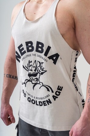 Майка Nebbia Washed Muscle Back Stringer GOLDEN AGE Light Grey 791