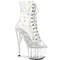 Чоботи Pleaser Adore-1020C-2 *7 дюймів на підборах, 2 3/4 дюйма з PF шнурівкою спереду, прозорі