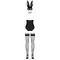 Костюм зайчика чорний Obsessive Bunny costume S/M