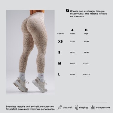 Легінси Nebbia Push-Up Compression Leopard Leggings PRIMAL Cream Leopard 849